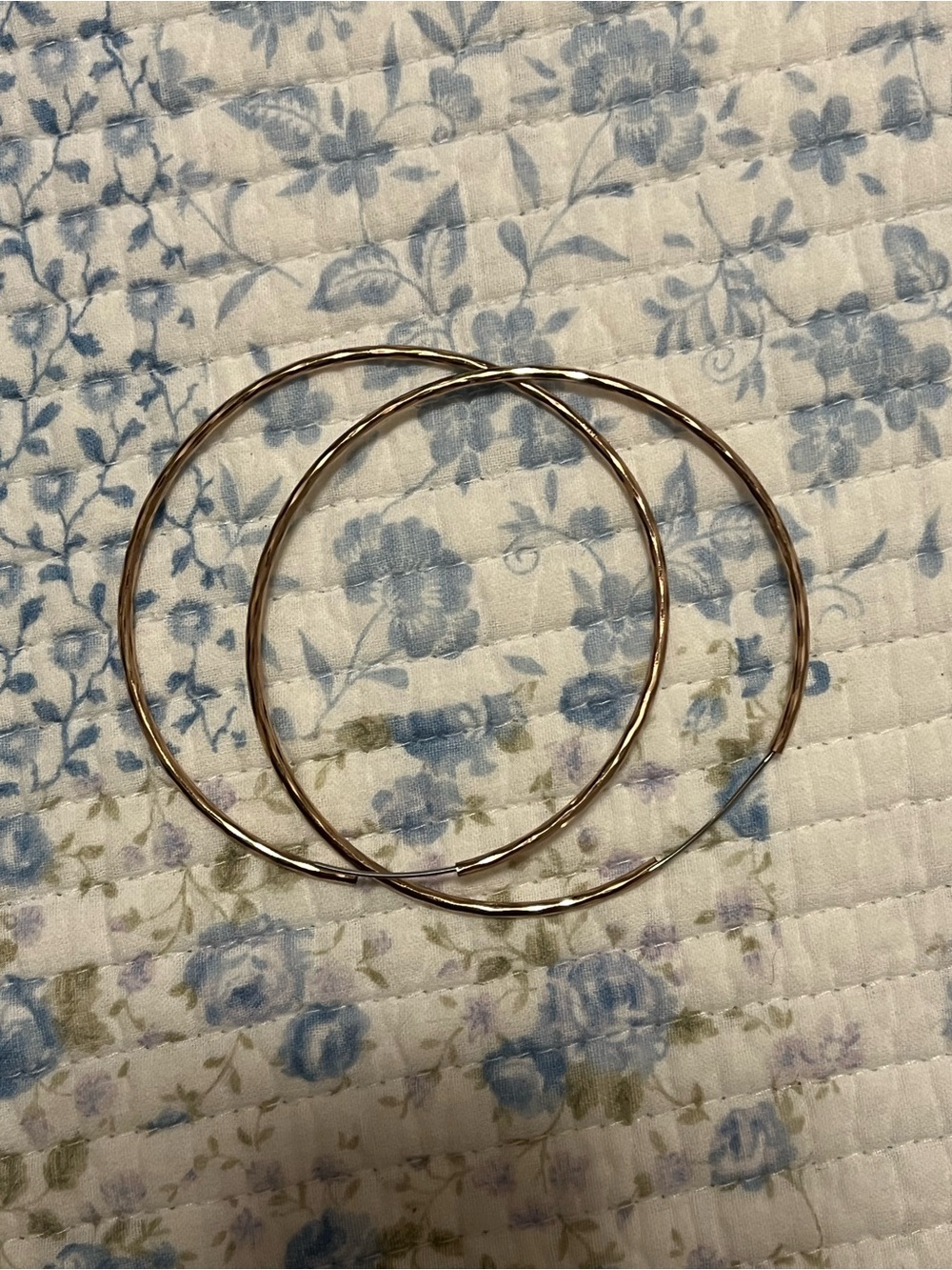 Large rose gold hoop earrings